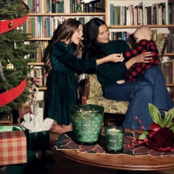 Voluspa 3 Wick Hearths + Luxe|Noble Fir Garland|Noble Fir Garland