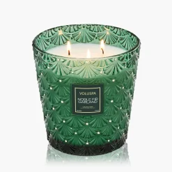 Voluspa 3 Wick Hearths + Luxe|Noble Fir Garland|Noble Fir Garland