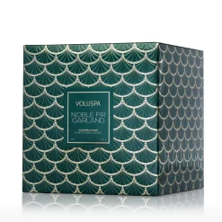 Voluspa 3 Wick Hearths + Luxe|Noble Fir Garland|Noble Fir Garland