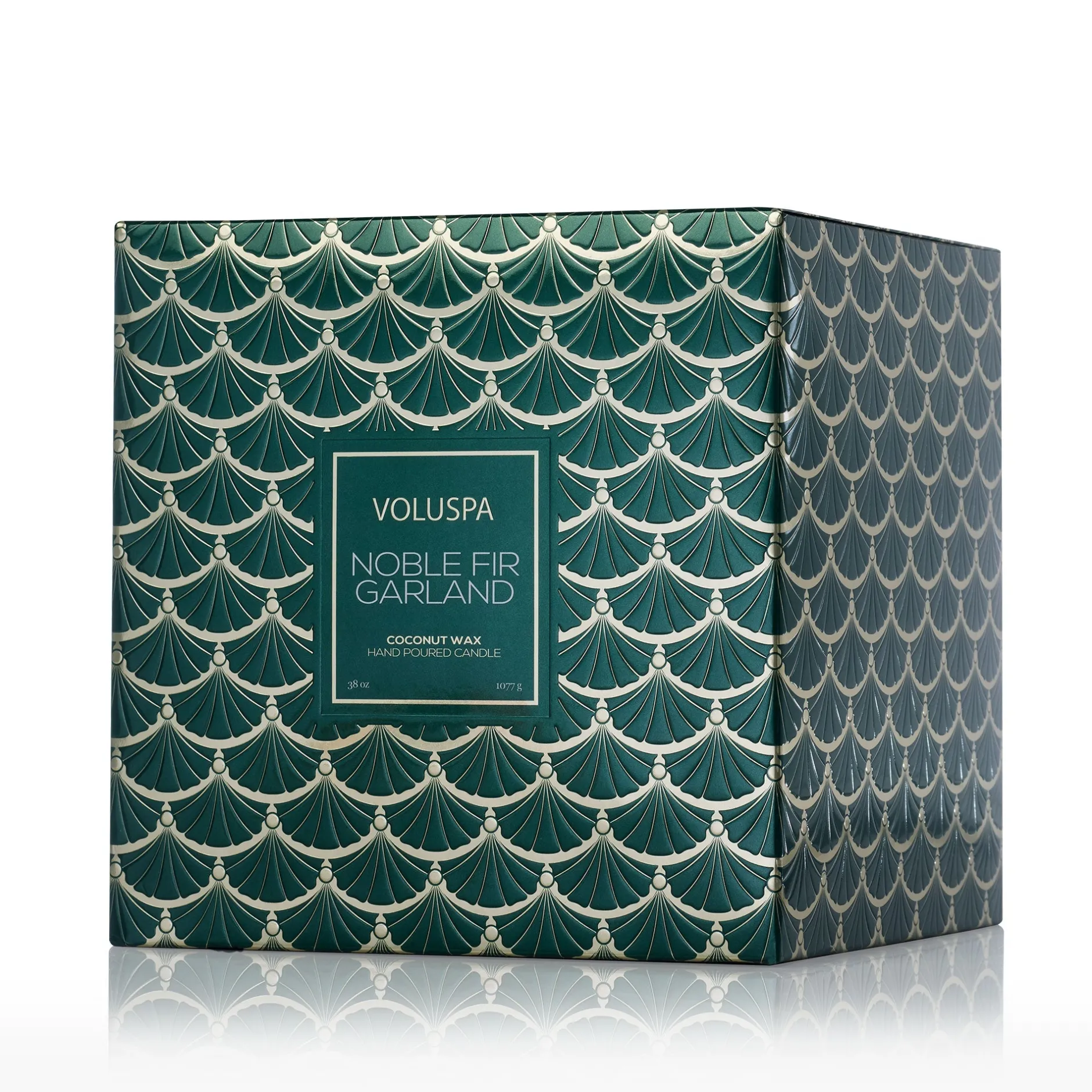 Voluspa 3 Wick Hearths + Luxe|Noble Fir Garland|Noble Fir Garland