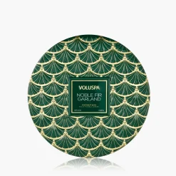 Voluspa 3 Wick Tin|Noble Fir Garland|Noble Fir Garland