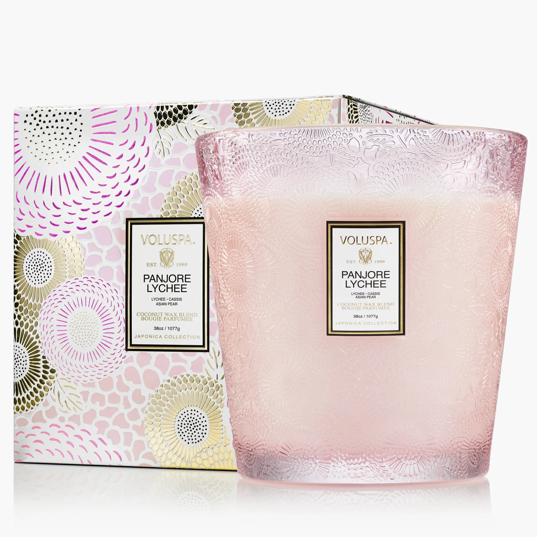 Voluspa 3 Wick Hearths + Luxe|Panjore Lychee