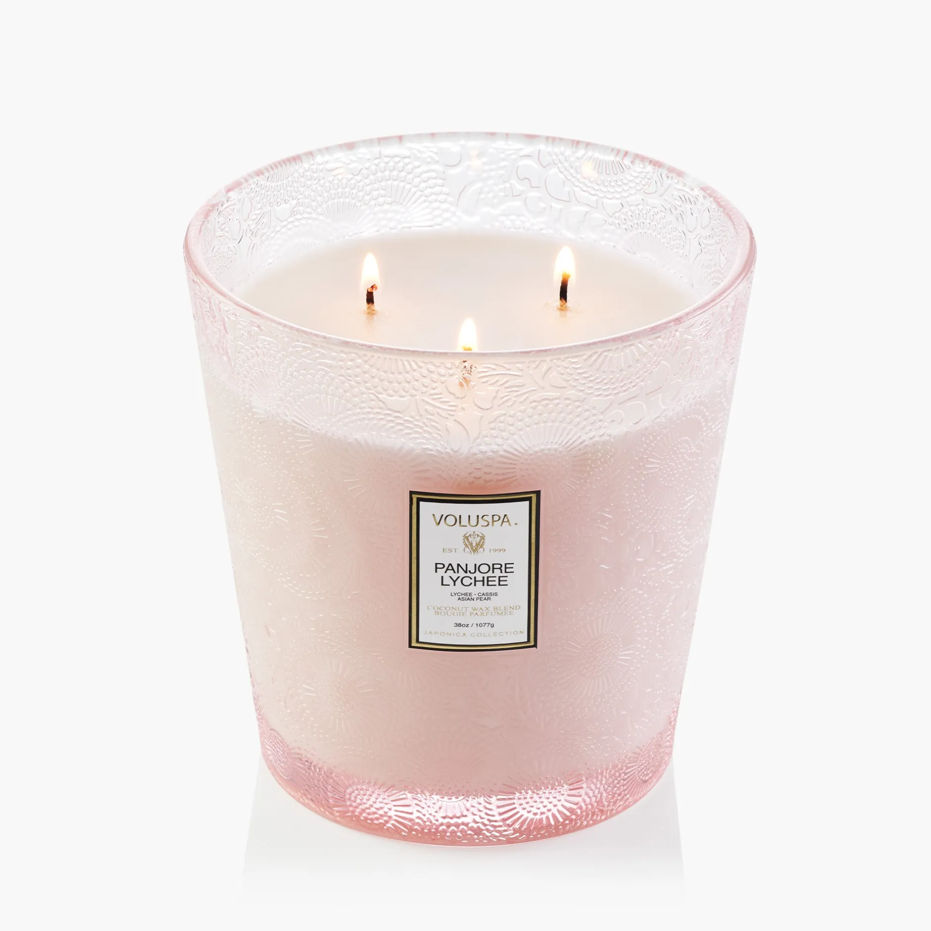 Voluspa 3 Wick Hearths + Luxe|Panjore Lychee
