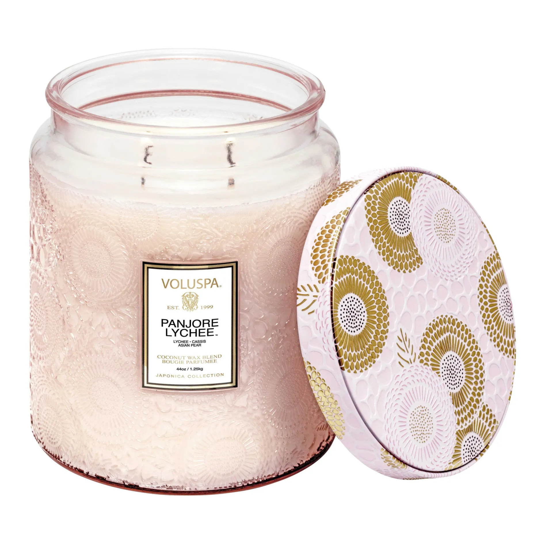 Voluspa 3 Wick Hearths + Luxe|Panjore Lychee