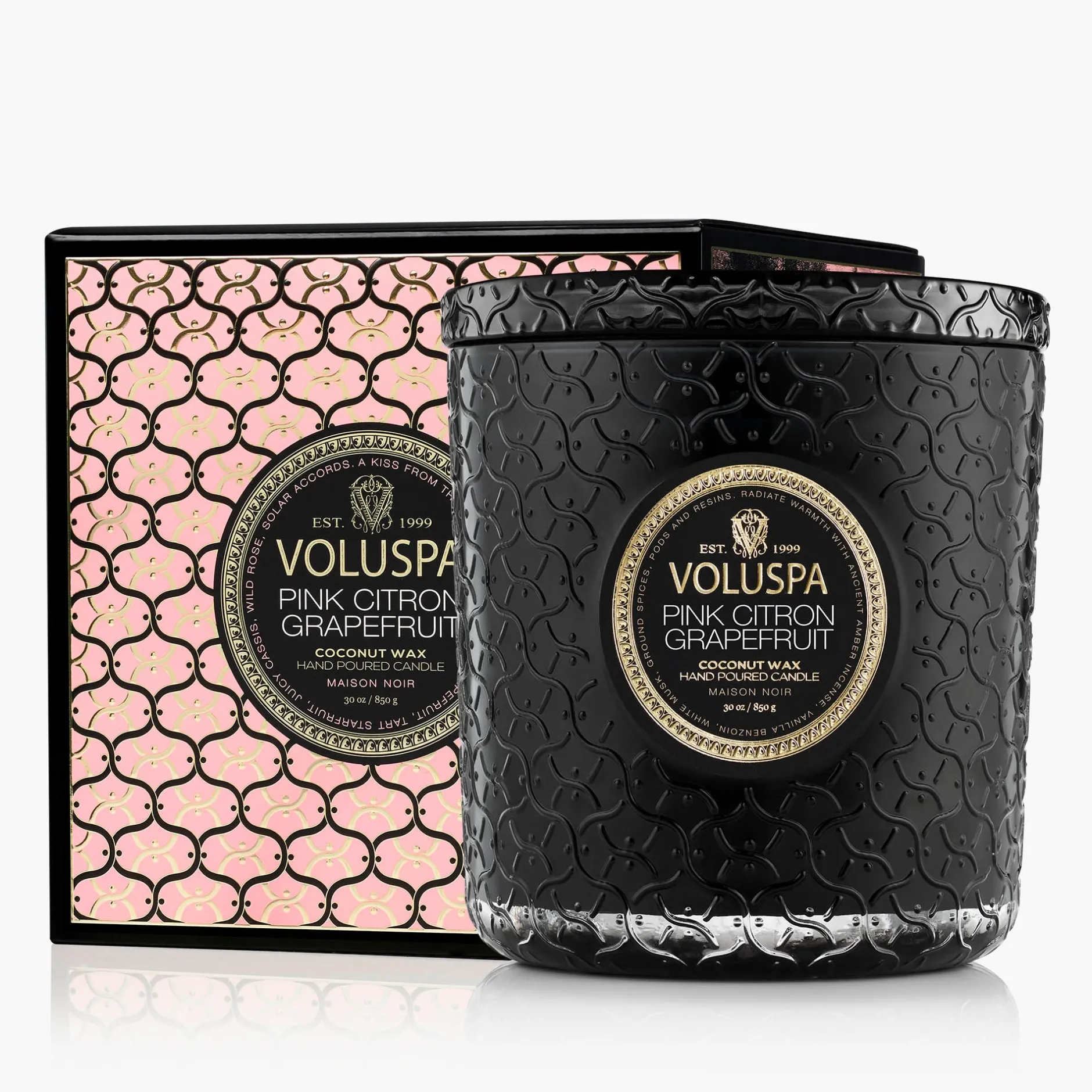 Voluspa 3 Wick Hearths + Luxe|Pink Citron Grapefruit