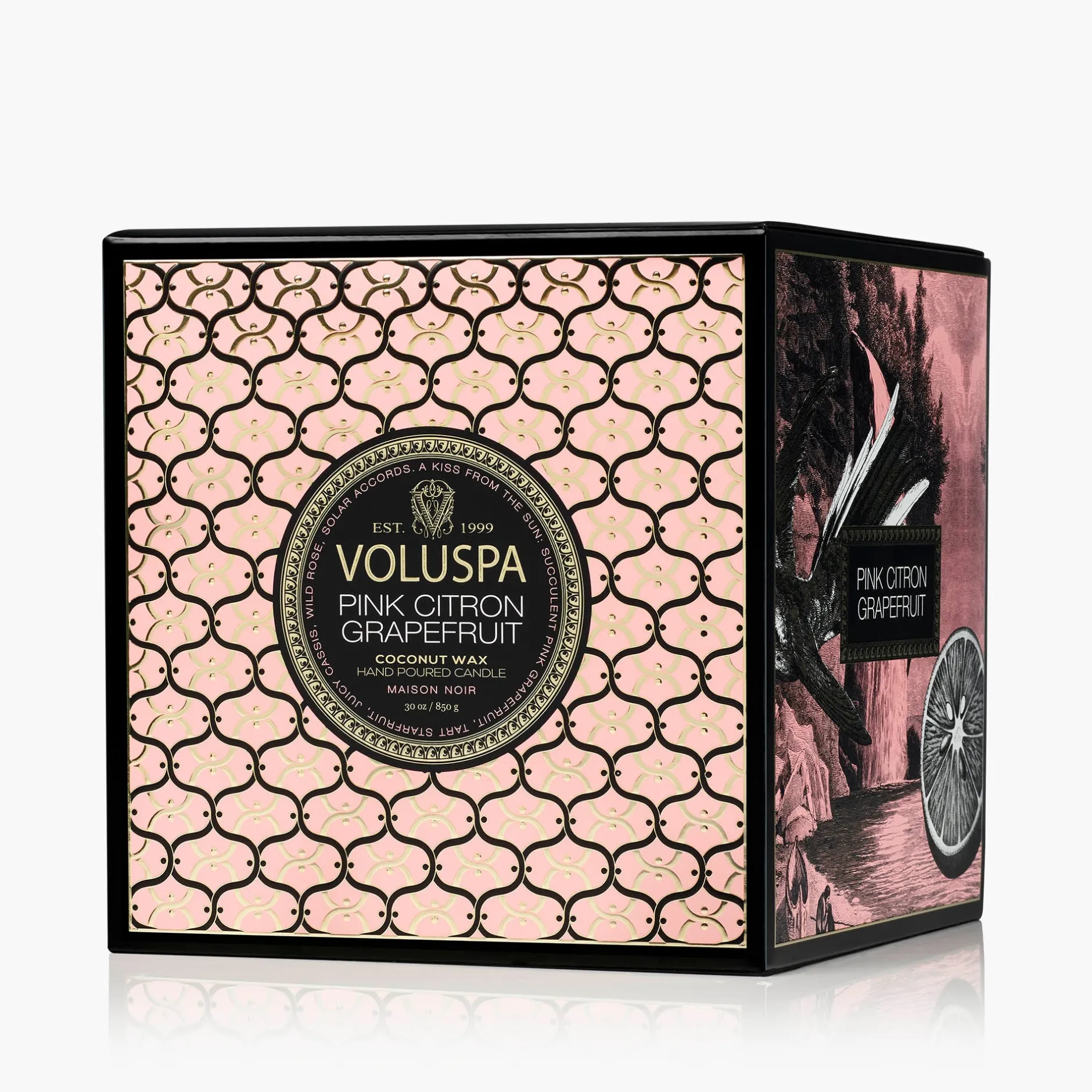 Voluspa 3 Wick Hearths + Luxe|Pink Citron Grapefruit