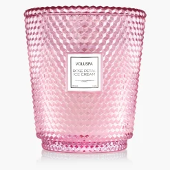 Voluspa 5 Wick Hearths|Rose Petal Ice Cream