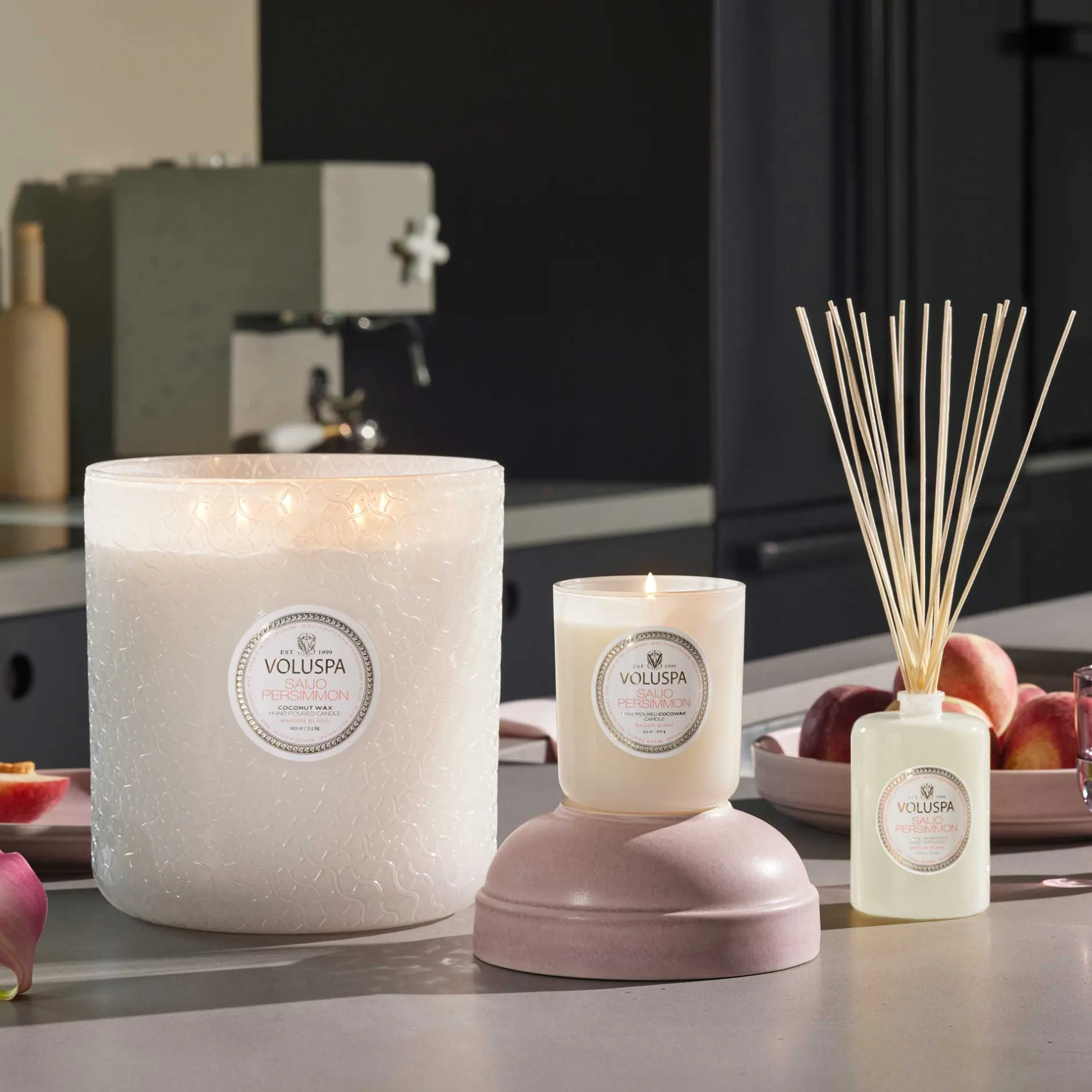 Voluspa 5 Wick Hearths|Saijo Persimmon