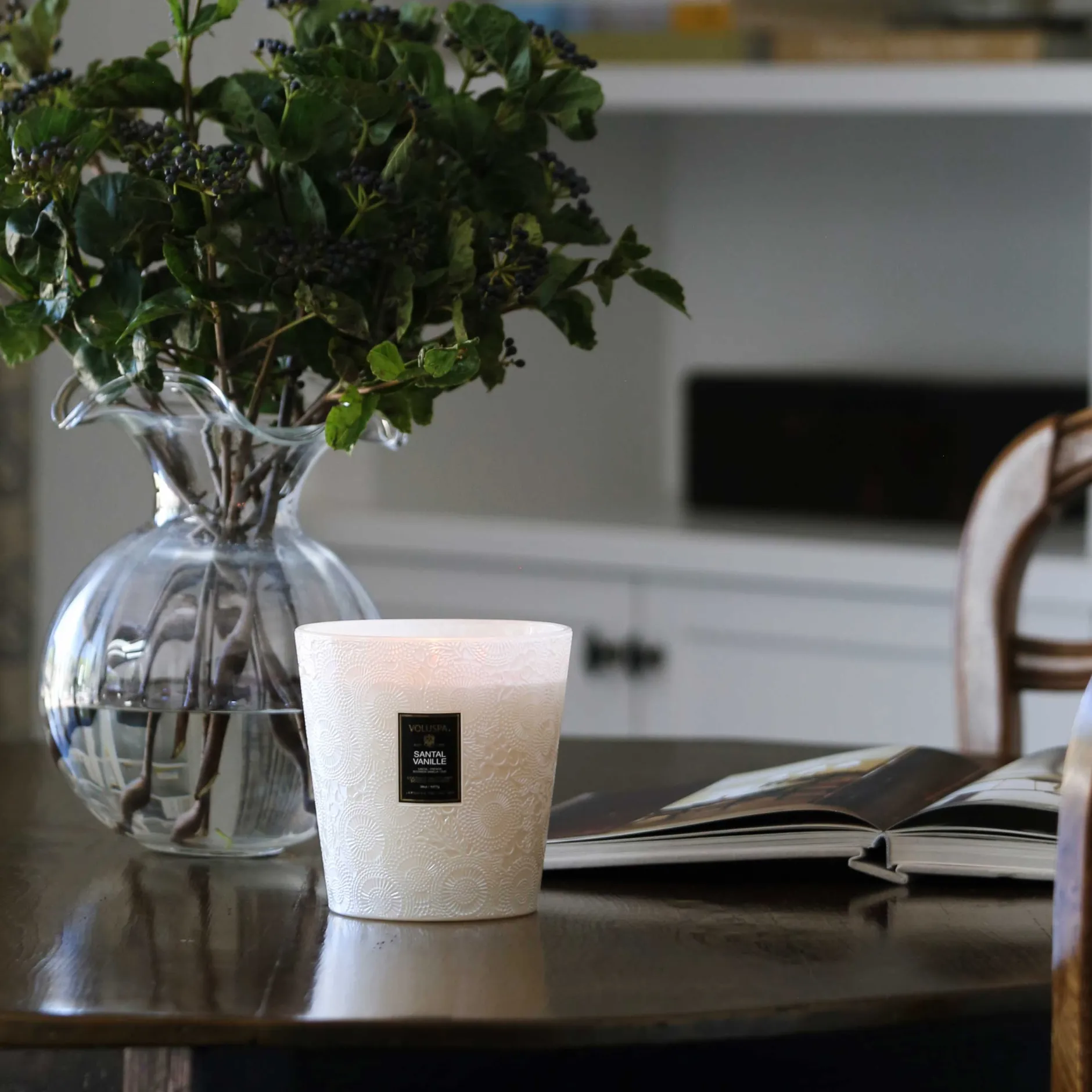 Voluspa Santal Vanille|3 Wick Hearths + Luxe|Santal Vanille