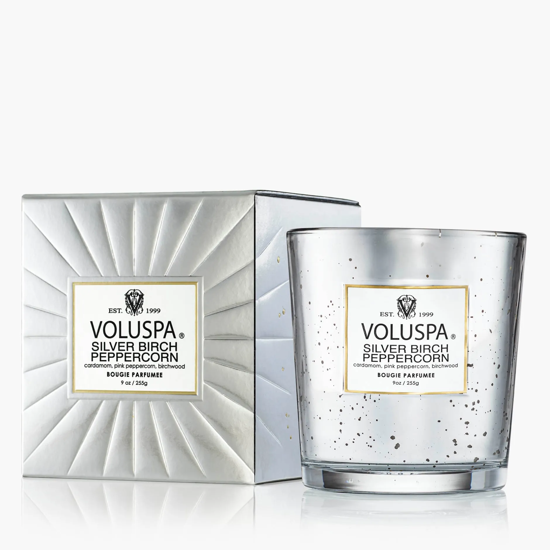 Voluspa Classic Candles|Silver Birch Peppercorn
