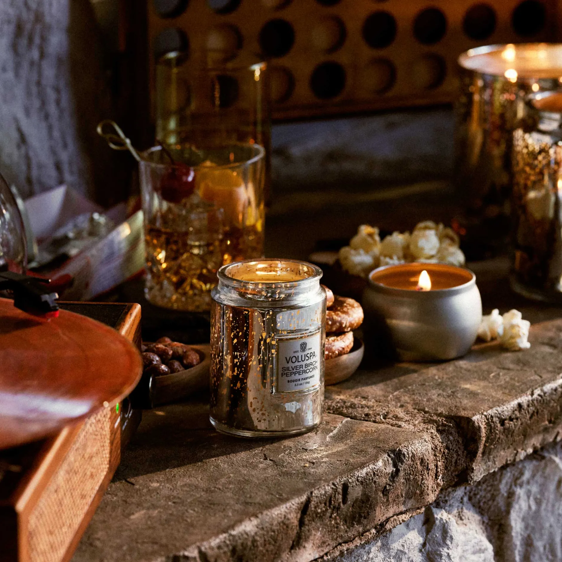 Voluspa Mini Tin|Silver Birch Peppercorn