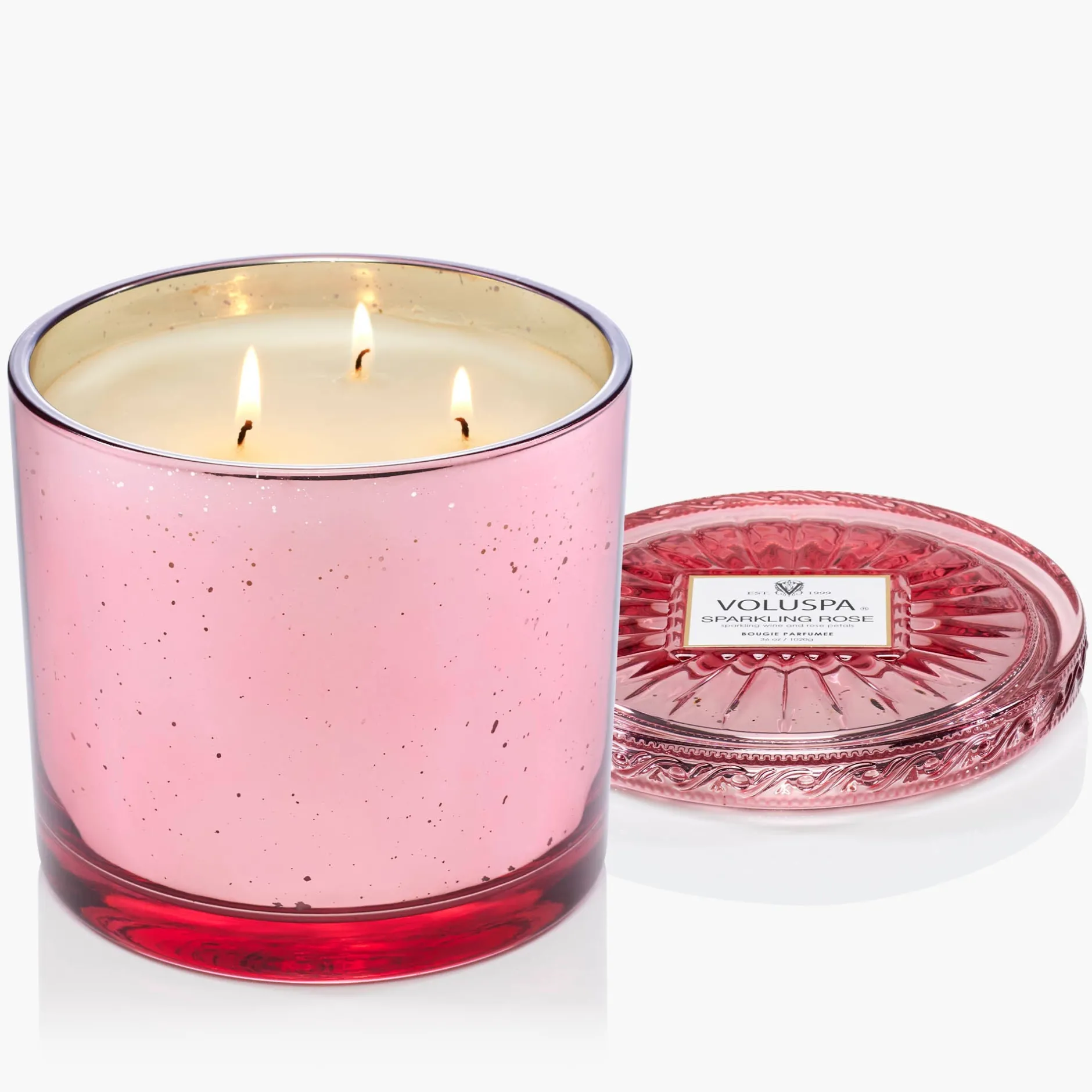 Voluspa 3 Wick Hearths + Luxe|Sparkling Rose