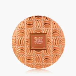 Voluspa Spiced Pumpkin Latte|3 Wick Tin|Spiced Pumpkin Latte
