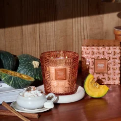 Voluspa Spiced Pumpkin Latte|3 Wick Hearths + Luxe|Spiced Pumpkin Latte