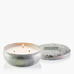 Voluspa Tahitian Coconut Vanilla|3 Wick Tin|Tahitian Coconut Vanilla