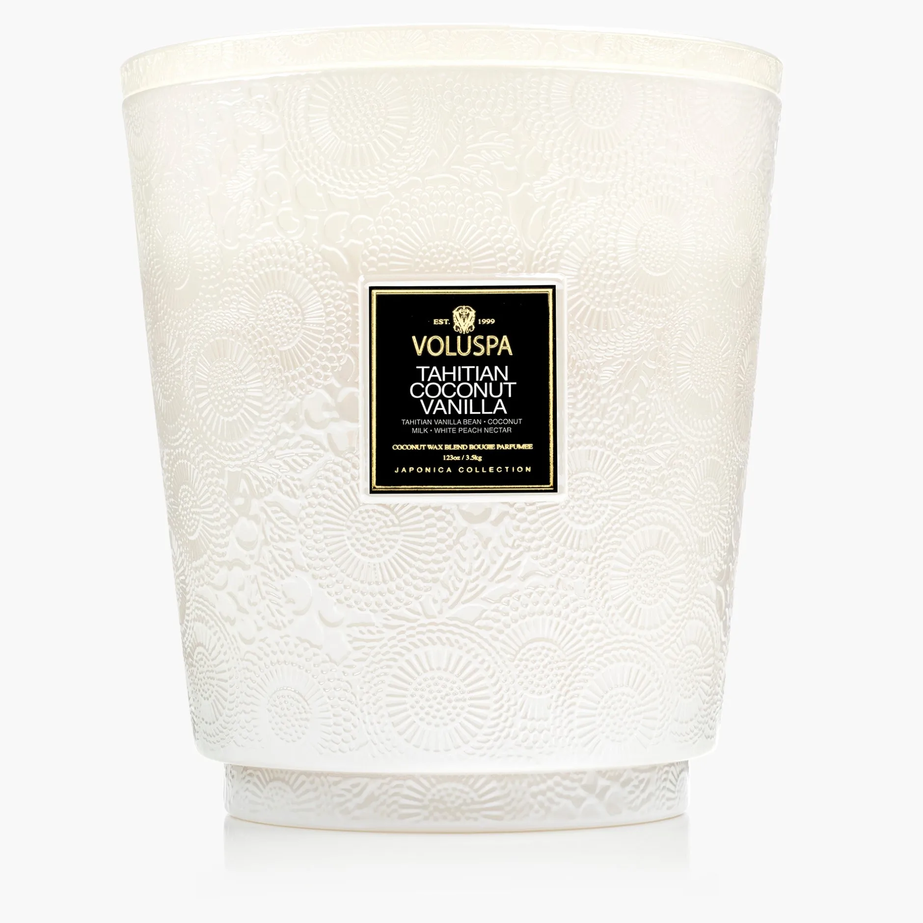 Voluspa Tahitian Coconut Vanilla|5 Wick Hearths|Tahitian Coconut Vanilla