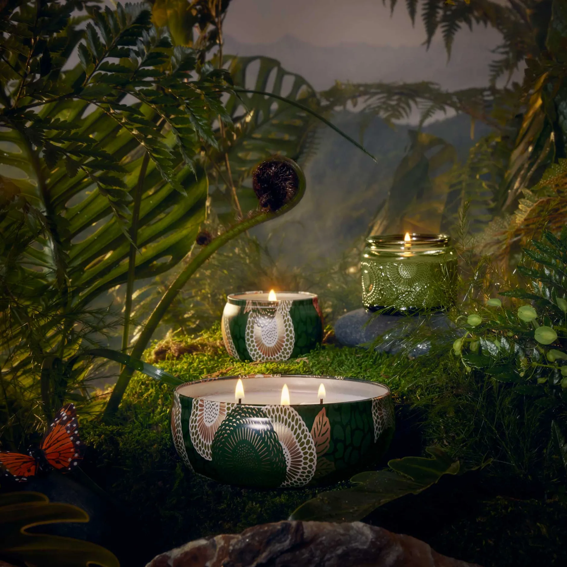 Voluspa Temple Moss|3 Wick Tin|Temple Moss