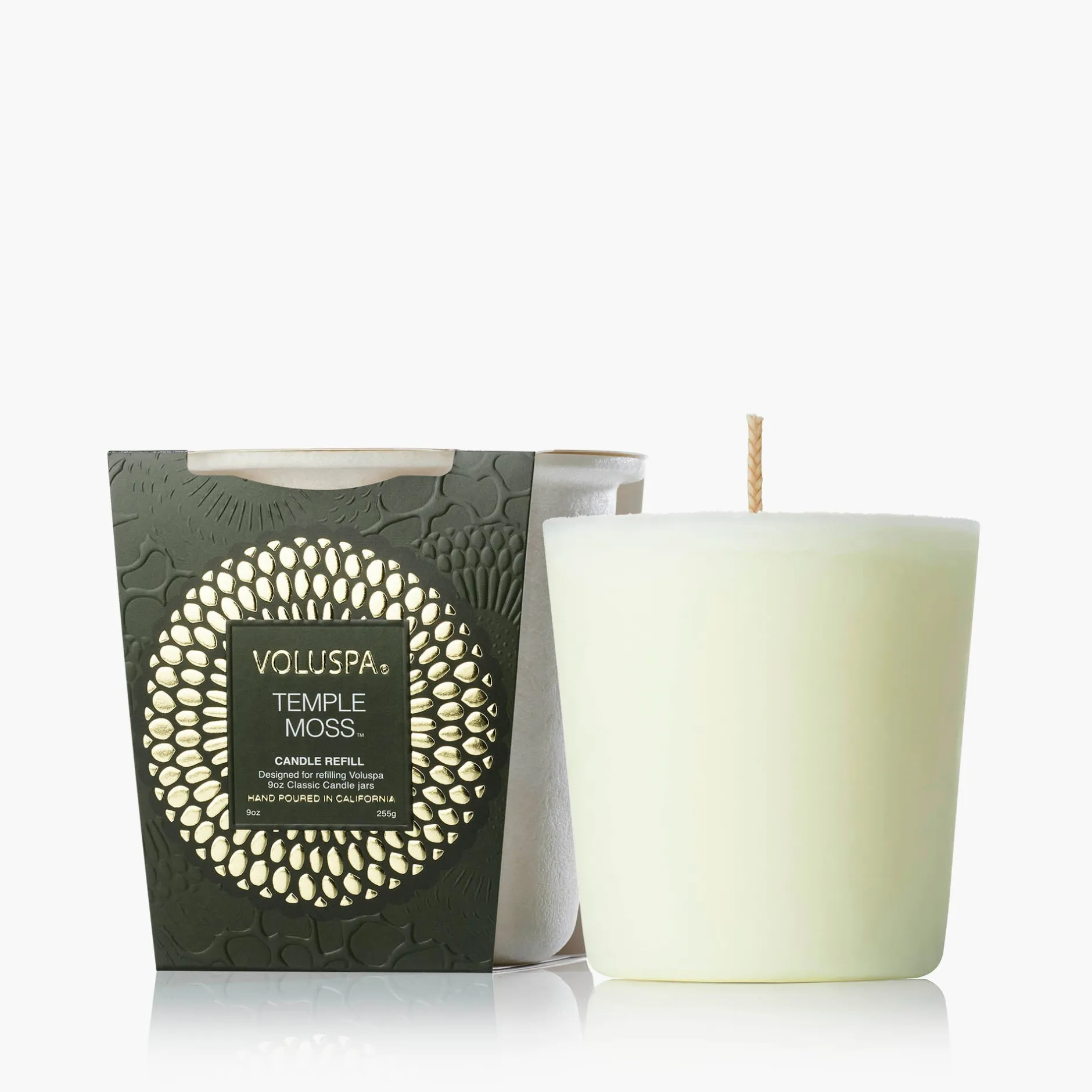 Voluspa Classic Candles|Classic Candle Refills|Temple Moss