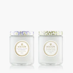 Voluspa Mountain Lavender & Chamomile|Eucalyptus & White Sage|The Retreat Collection