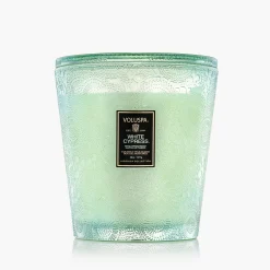 Voluspa White Cypress|3 Wick Hearths + Luxe|White Cypress