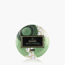 Voluspa Mini Tin|White Cypress|White Cypress