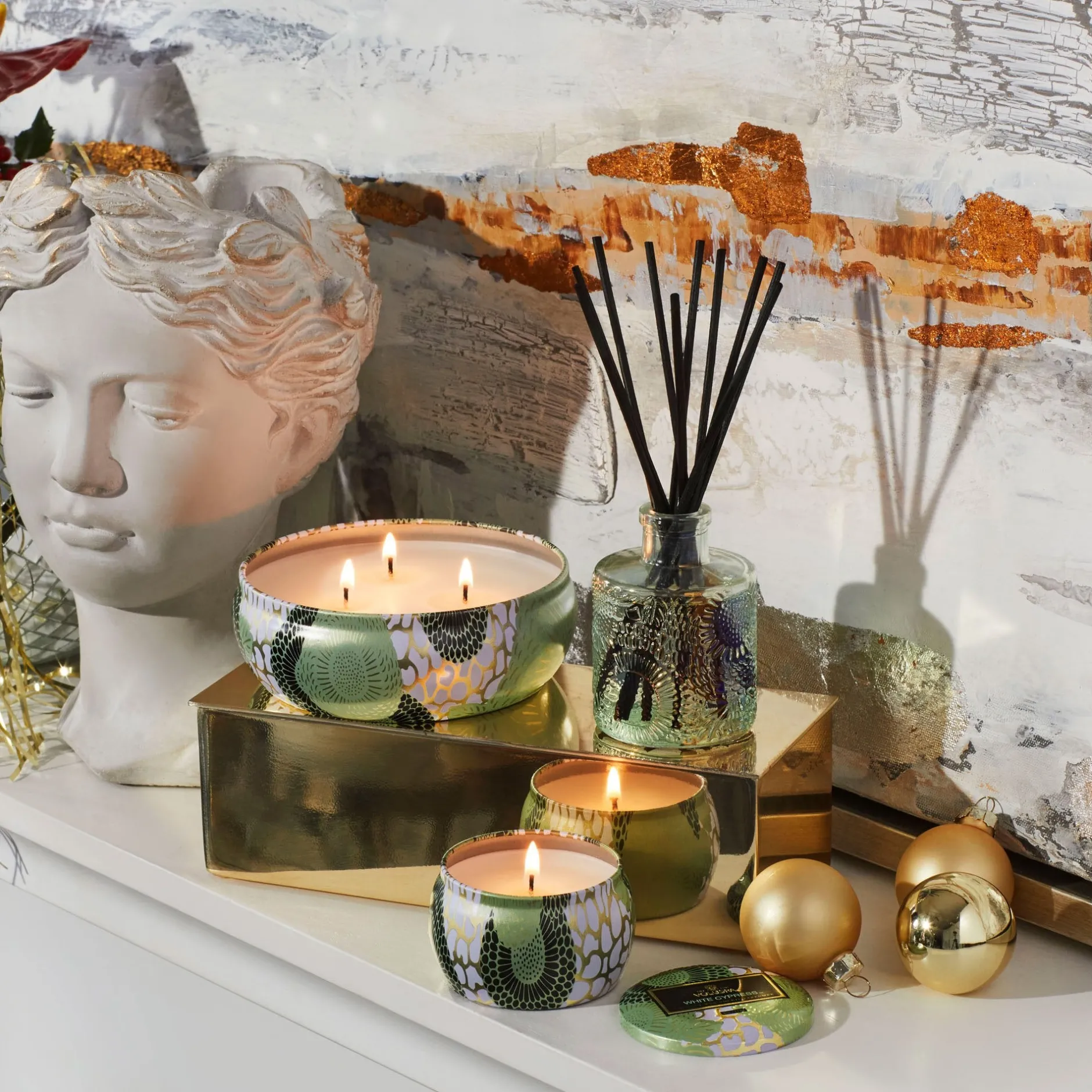 Voluspa Reed Diffusers|White Cypress|White Cypress