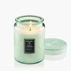 Voluspa White Cypress|Large Jars|White Cypress