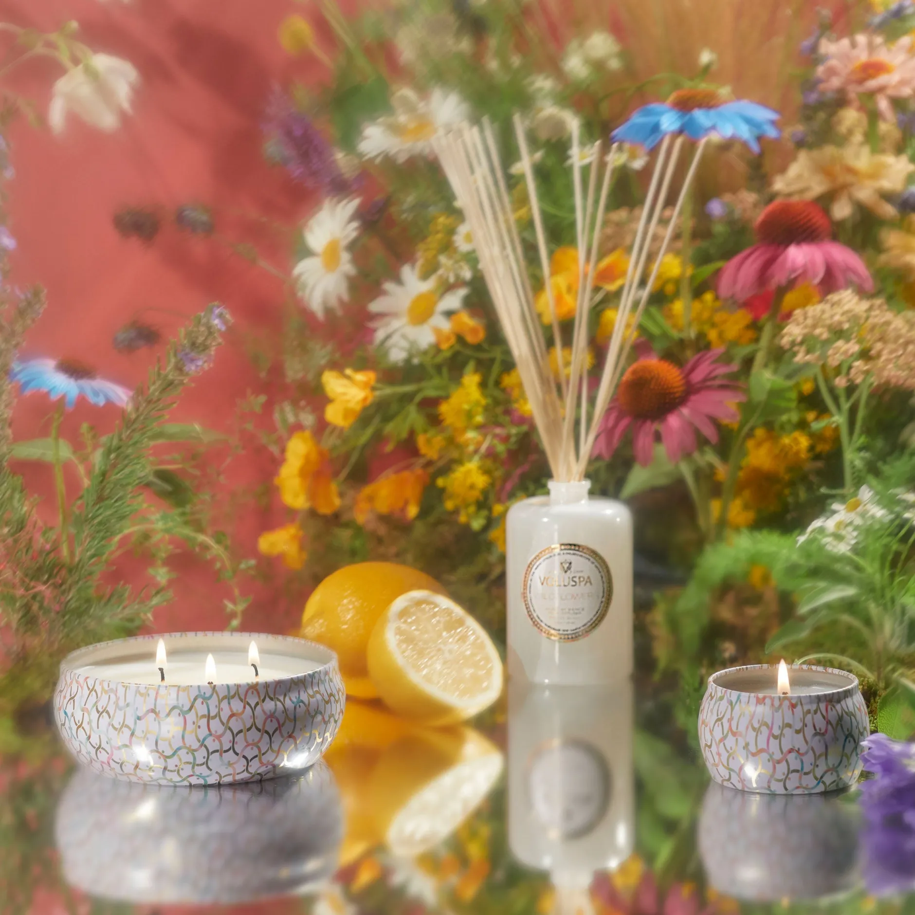 Voluspa 3 Wick Tin|Wildflowers